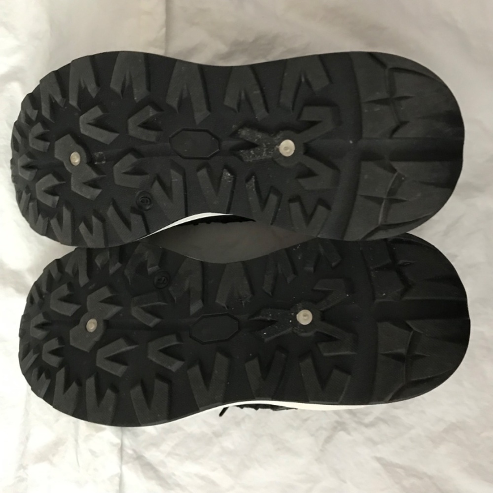 Reflective Running Walking Sneakers Size 8 Fit Laces Slip In Black White - Picture 5 of 8